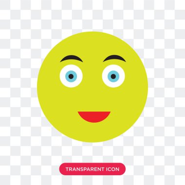 Saydam arka plan üzerinde mutlu logosu izole mutlu vektör simgesi