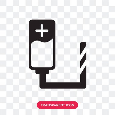 Kan nakli vektör simgesi üzerinde şeffaf arka plan izole