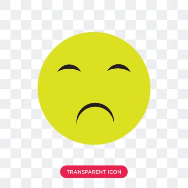 Saydam arka plan üzerinde üzgün logo des izole üzgün vektör simgesi