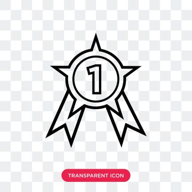 Saydam arka plan üzerinde Ödülü logosu izole Ödülü vektör simgesi