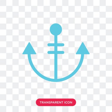 Saydam arka plan üzerinde çapa lo izole çapa vektör simgesi