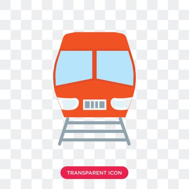 Saydam arka plan üzerinde tren logo izole tren vektör simgesi
