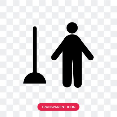 Saydam arka plan üzerinde tesisatçı izole tesisatçı vektör simgesi 