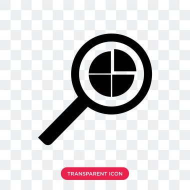 Saydam arka plan üzerinde pasta ch izole pasta grafiği vektör simgesi