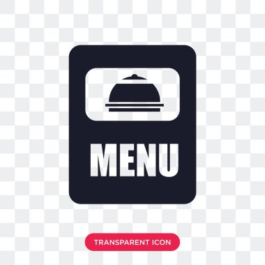 saydam arka plan üzerinde menü logo d izole menü vektör simgesi