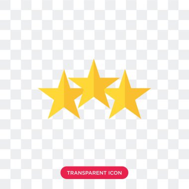 Yıldızlar şeffaf arka plan üzerinde yıldız logo izole simge vektör