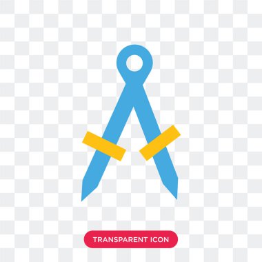 Saydam arka plan üzerinde pusula izole pusula vektör simgesi 