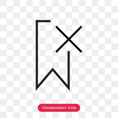 Saydam arka plan üzerinde Delete lo izole vektör simge Sil