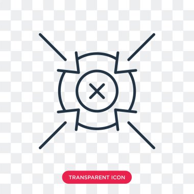 Saydam arka plan üzerinde Merkezi logo tasarımı izole merkezi vektör simgesi