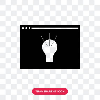 Saydam arka plan üzerinde fikir logosu d izole fikir vektör simgesi