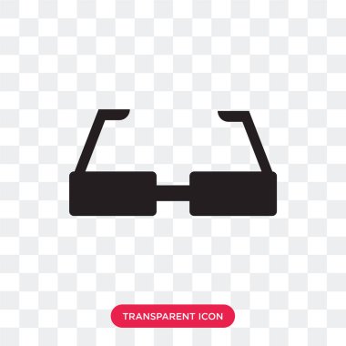 Saydam arka plan üzerinde Eyegl izole gözlük vektör simgesi