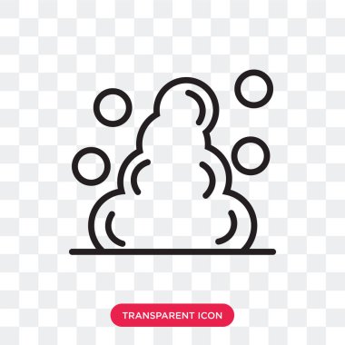 Saydam arka plan üzerinde duman logo izole duman vektör simgesi