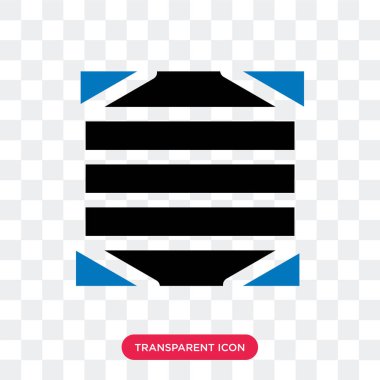 Saydam arka plan üzerinde kutu logo des izole kutusu vektör simgesi