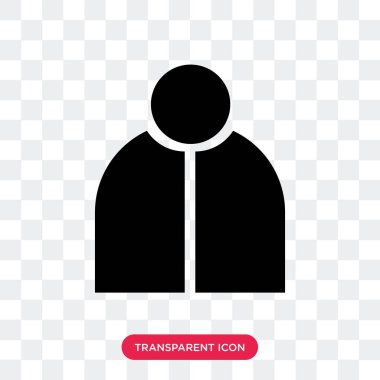 İzole öğretmen vektör simge şeffaf arka plan üzerinde öğretmen 