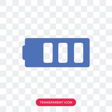 Saydam arka plan üzerinde izole iki çubuklar pil vektör simgesi,