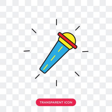 Saydam arka plan üzerinde mikro izole mikrofon vektör simgesi