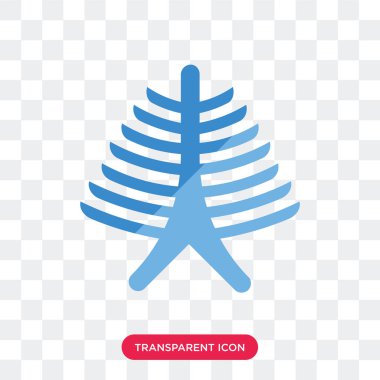 Saydam arka plan üzerinde insan izole insan kaburga vektör simgesi