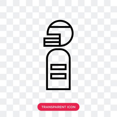 Amerikan futbolu oyuncusu vektör simgesi üzerinde şeffaf bac izole