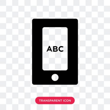 Saydam arka plan üzerinde Tablet lo izole tablet vektör simgesi