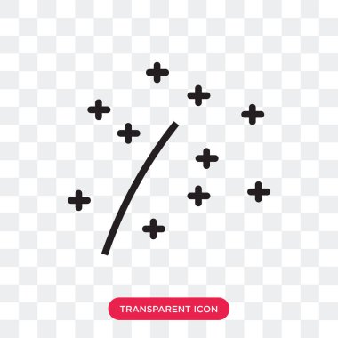 Saydam arka plan üzerinde değnek logosu d izole değnek vektör simgesi