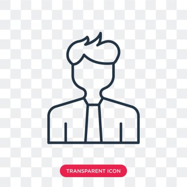 Saydam arka plan üzerinde adam logo tasarımı izole adam vektör simgesi