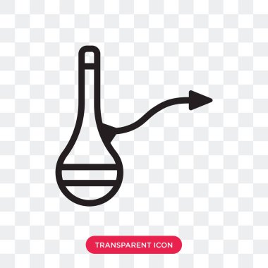 Saydam arka plan üzerinde nargile lo izole nargile vektör simgesi