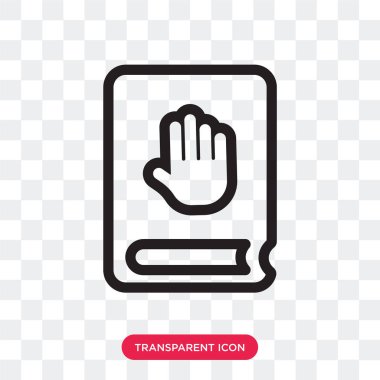 Saydam arka plan üzerinde yemin logosu d izole yemin vektör simgesi