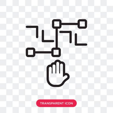 Yapay zeka vektör simgesi üzerinde saydam arka izole