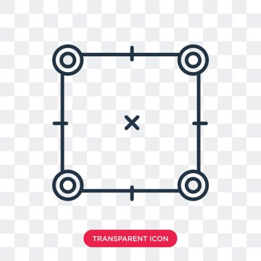 Saydam arka plan üzerinde dikdörtgen logo tasarımı izole dikdörtgen vektör simgesi