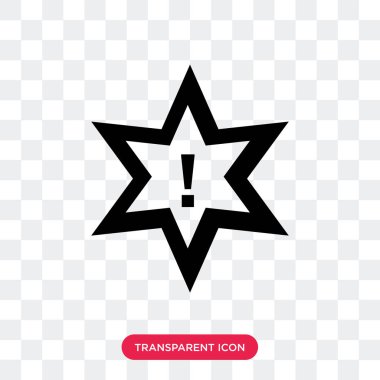 Saydam arka plan üzerinde Excl izole ünlem işareti vektör simgesi