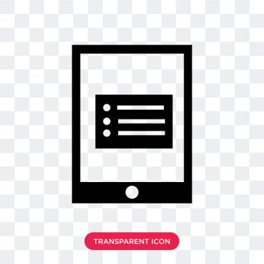 Saydam arka plan üzerinde akıllı izole Smartphone vektör simgesi