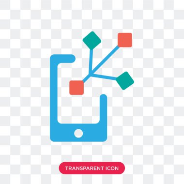 Saydam arka plan üzerinde akıllı izole Smartphone vektör simgesi