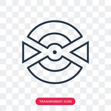 Saydam arka plan üzerinde Bullseye logo tasarımı izole Bullseye vektör simgesi