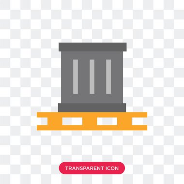 Saydam arka plan üzerinde paket izole paket vektör simgesi 