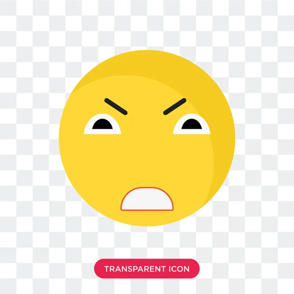 Angry smile vector icon isolated on transparent background, Angr