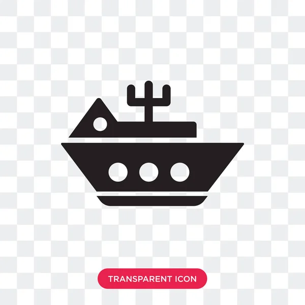 Schip vector pictogram geïsoleerd op transparante achtergrond, schip logo d — Stockvector