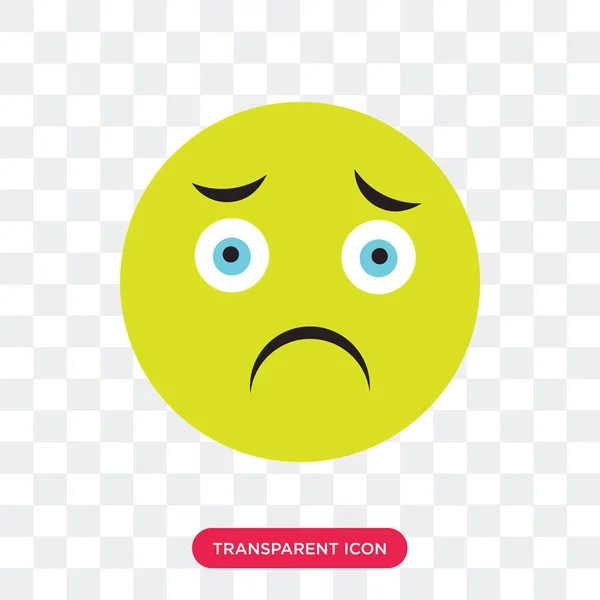 Sad vector icon isolated on transparent background, Sad logo des