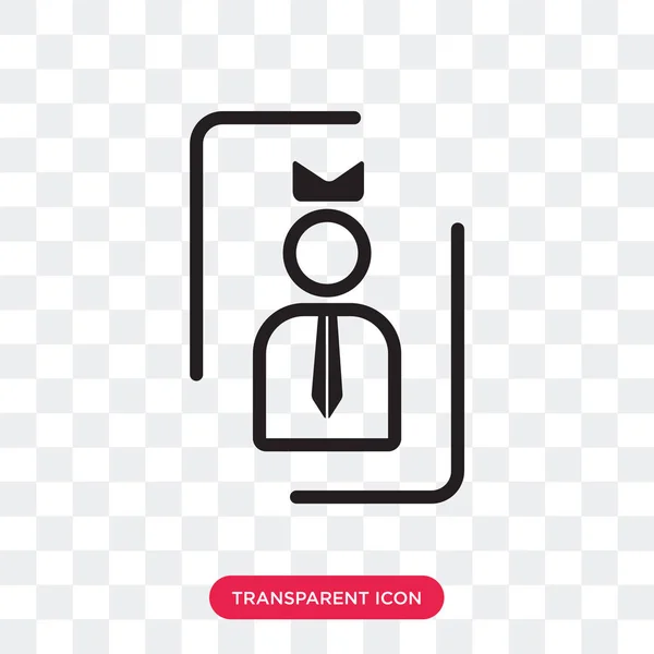 Icône vectorielle Roi isolée sur fond transparent, logo Roi d — Image vectorielle