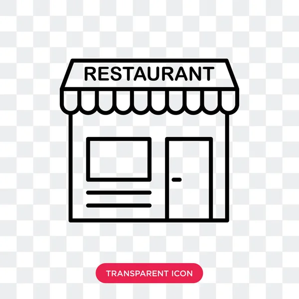 Icône vectorielle restaurant isolée sur fond transparent, logo restaurant design — Image vectorielle