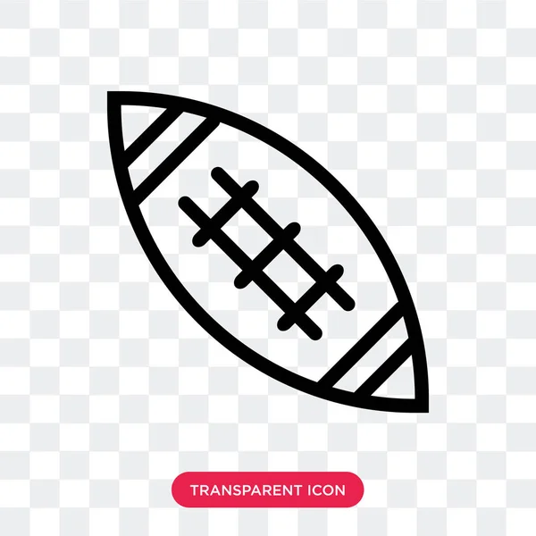 Amerikaans voetbal bal vector pictogram geïsoleerd op transparante backg — Stockvector