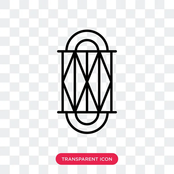 Ícone de vetor Lanterna árabe isolado em fundo transparente, design de logotipo Lanterna árabe — Vetor de Stock
