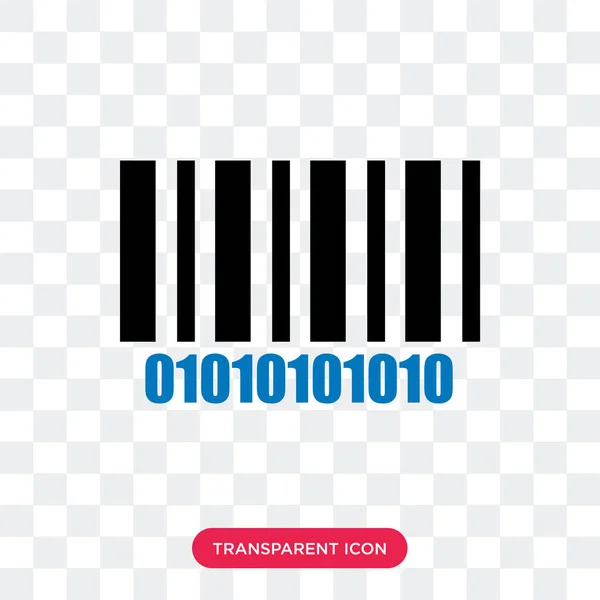 Barcode vector icon isolated on transparent background, Barcode