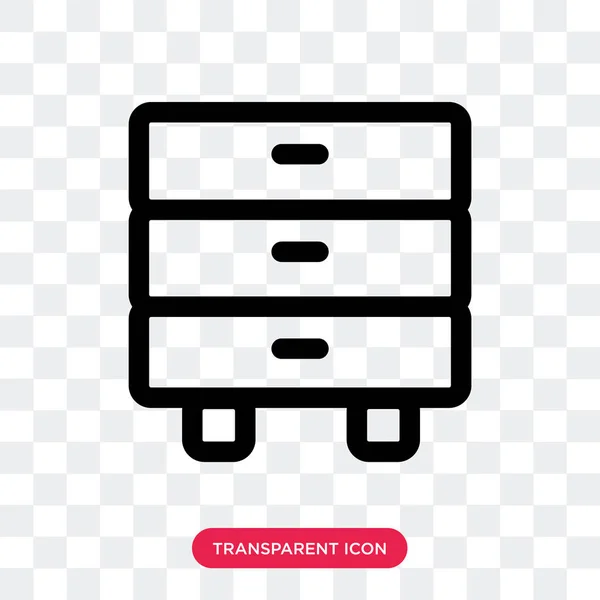 Cabinet vector icon isolated on transparent background, Cabinet — Stock Vector