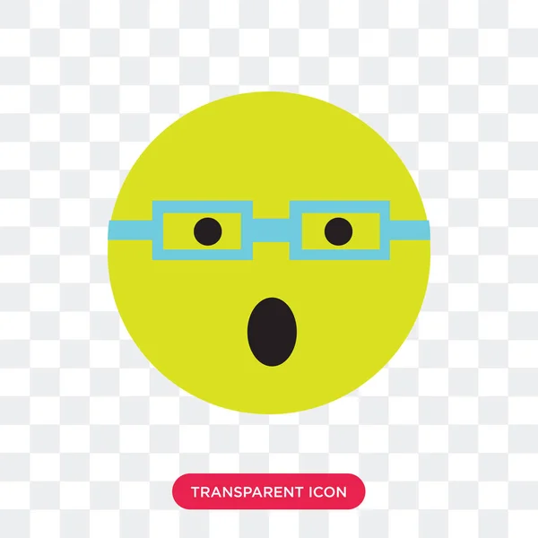 Icône vectorielle nerd isolée sur fond transparent, Logo nerd d — Image vectorielle