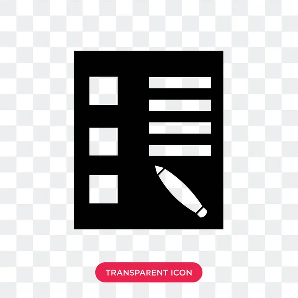 Icône vectorielle contractuelle isolée sur fond transparent, Contrac — Image vectorielle