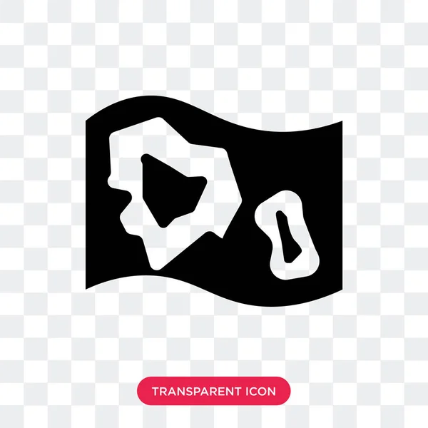 Kort vektor ikon isoleret på gennemsigtig baggrund, Map logo des – Stock-vektor
