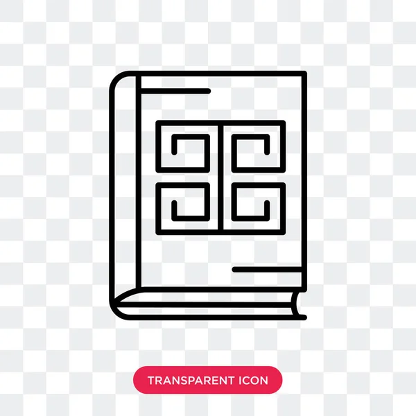 Koran wektor ikona na białym tle na przezroczystym tle, projektowanie logo Koran — Wektor stockowy