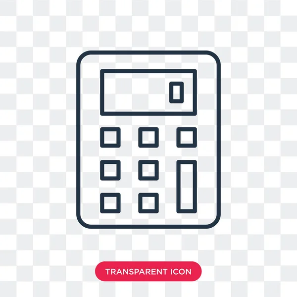 Ícone do vetor da calculadora isolado no fundo transparente, projeto do logotipo da calculadora — Vetor de Stock