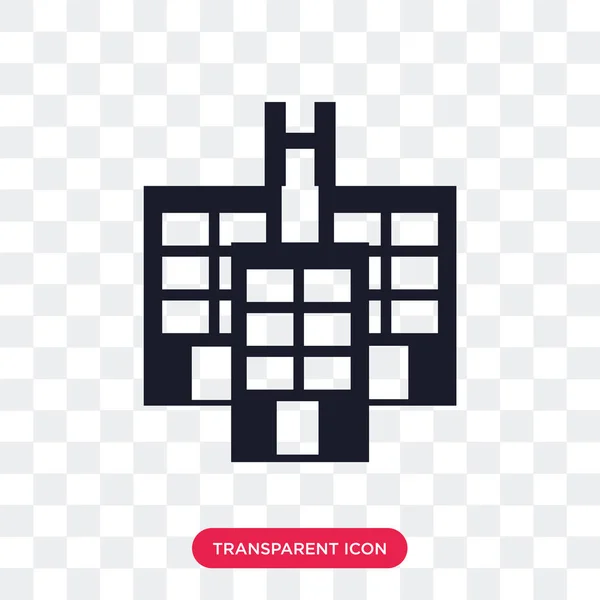 Icône vectorielle de l'hôtel isolée sur fond transparent, logo de l'hôtel — Image vectorielle