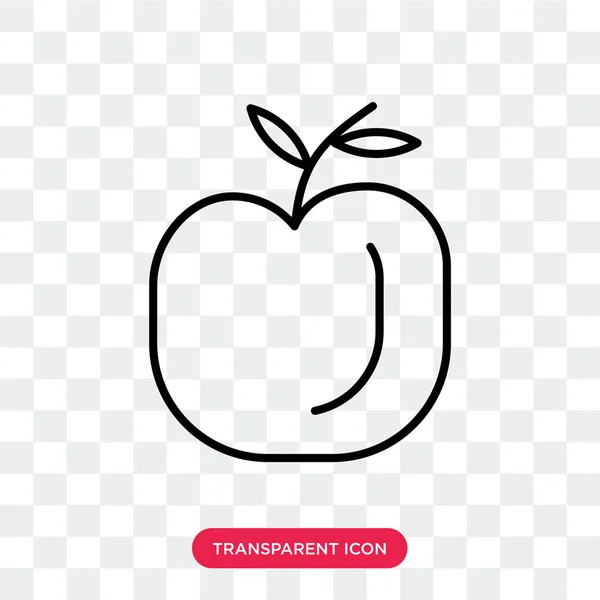 Icône vectorielle Apple isolée sur fond transparent, conception du logo Apple — Image vectorielle